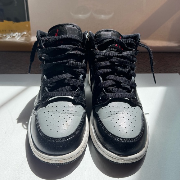 Black Gray and Red Air Jordan 1 mid - Picture 6 of 7
